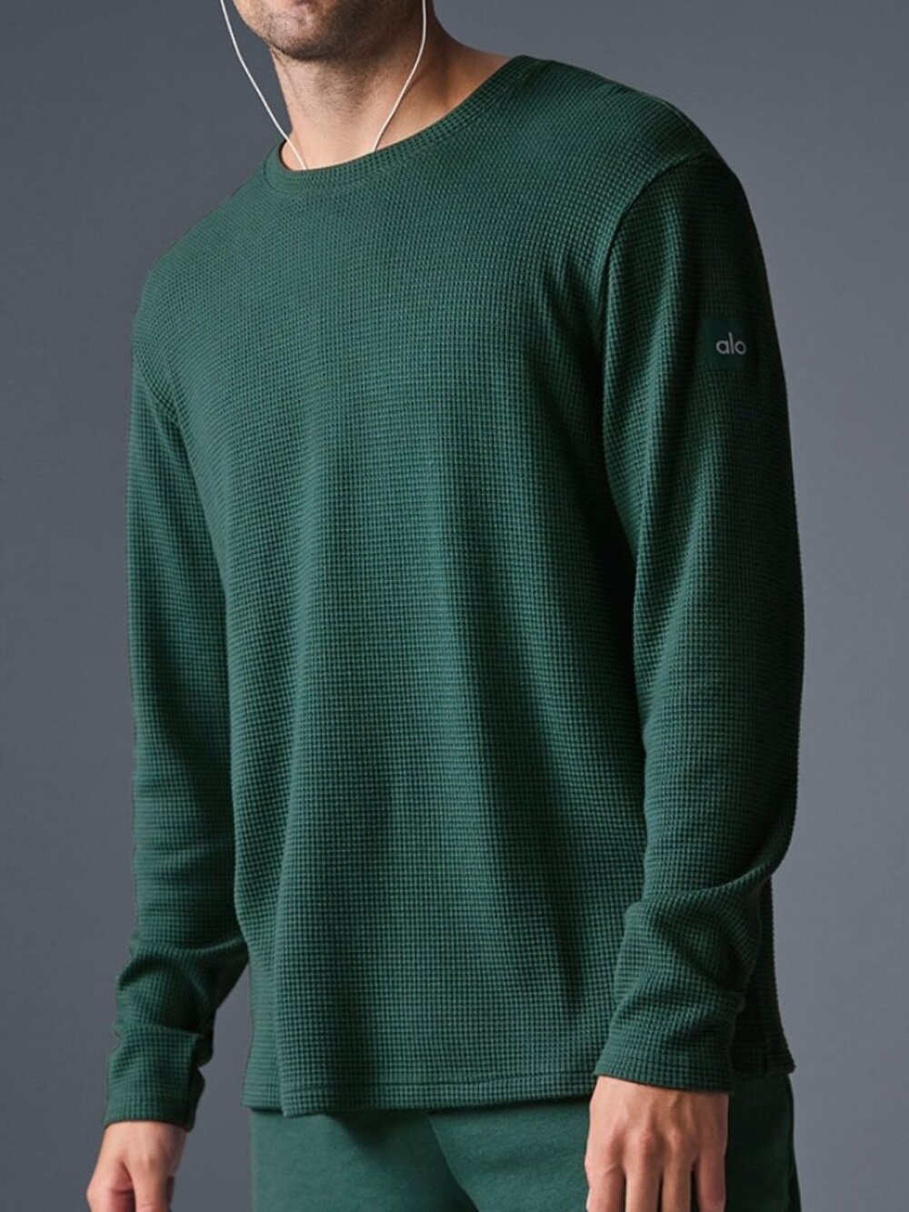 ALO Yoga Elevate Waffle Long Sleeve Crewneck Top Sweatshirt XL